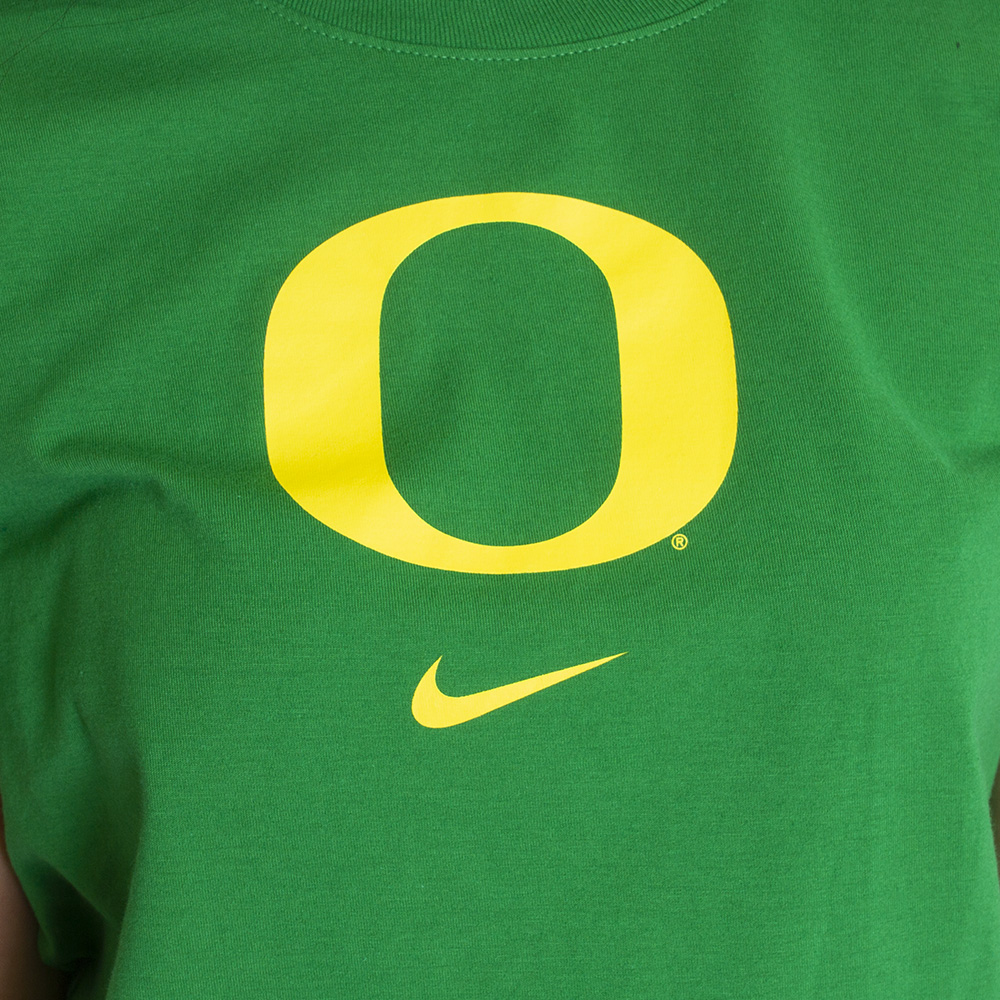 Classic Oregon O, Nike, Green, Crew Neck, Cotton Blend, Women, Football, 683213